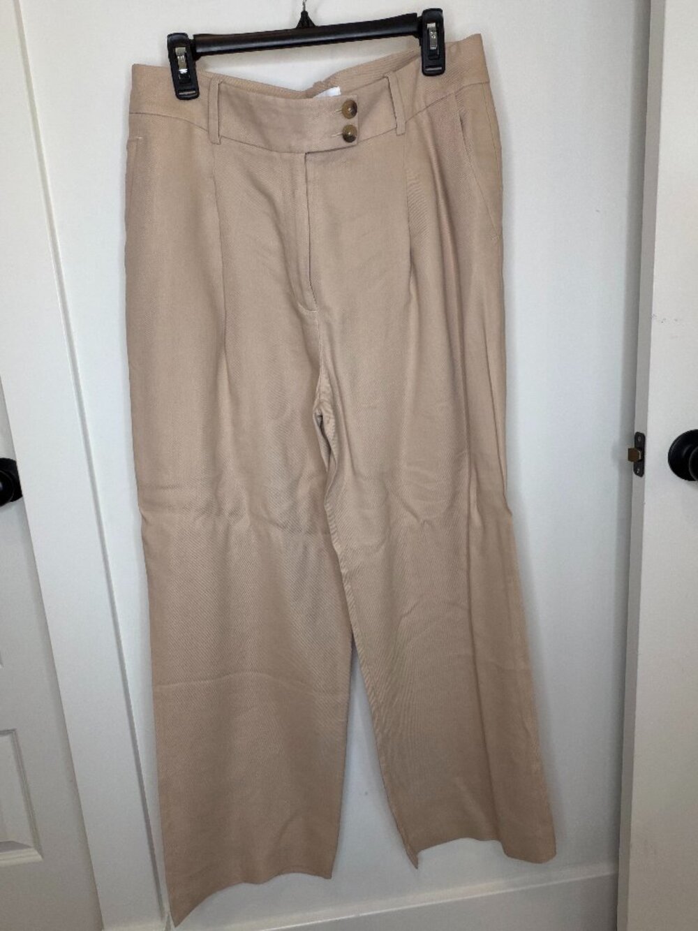 Reiss Women's Pleated Front Baggy Leg Dress Pants - Size 10R